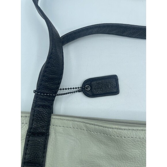 CLARKS Women's Over the Shoulder Tri-Color Laptop Tote - Cream, Blue, Black - Picture 4 of 16